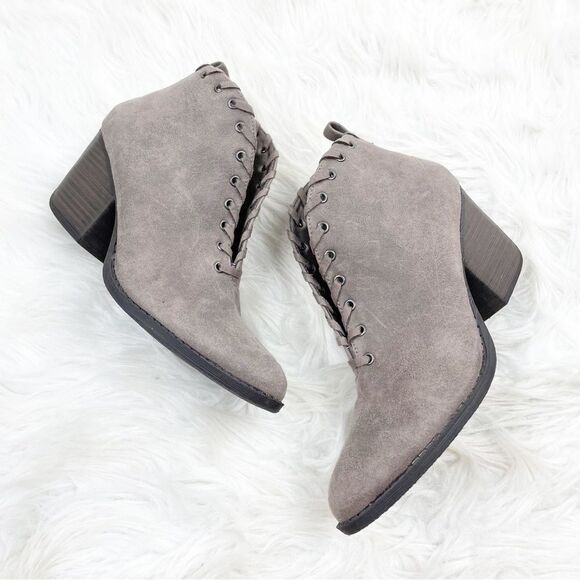 Coconuts by Matisse Bamba Whipstitch Taupe Suede Booties - Picture 4 of 11